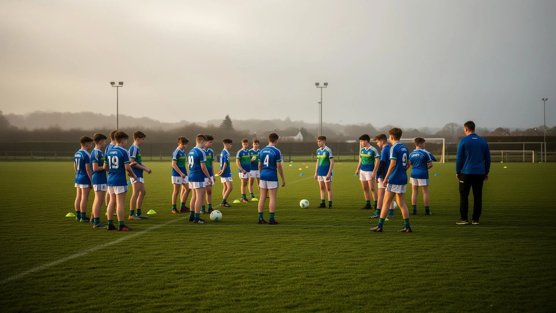 Young GAA players training together at their club